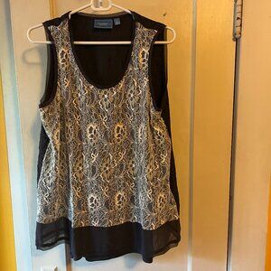 Simply Vera Silk and Lace Tank Blouse